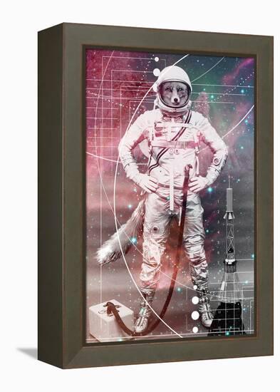 Astronaut Fox-null-Framed Stretched Canvas