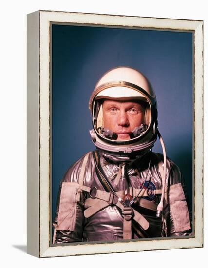 Astronaut John Glenn in a Mercury Program Pressure Suit and Helmet-Ralph Morse-Framed Premier Image Canvas