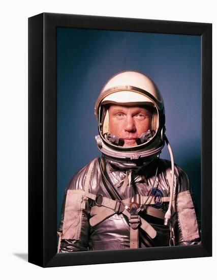 Astronaut John Glenn in a Mercury Program Pressure Suit and Helmet-Ralph Morse-Framed Premier Image Canvas
