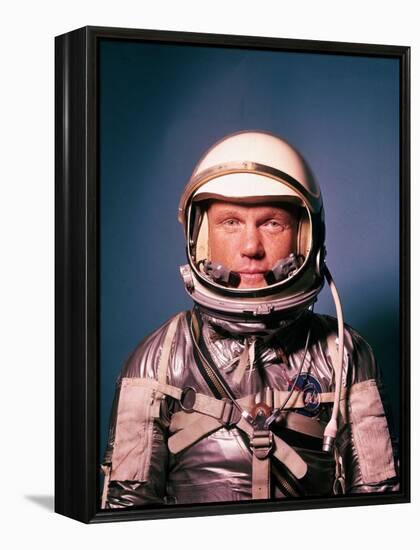 Astronaut John Glenn in a Mercury Program Pressure Suit and Helmet-Ralph Morse-Framed Premier Image Canvas