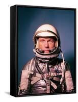 Astronaut John Glenn in a Mercury Program Pressure Suit and Helmet-Ralph Morse-Framed Premier Image Canvas