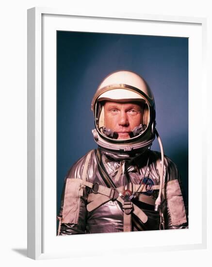 Astronaut John Glenn in a Mercury Program Pressure Suit and Helmet-Ralph Morse-Framed Premium Photographic Print