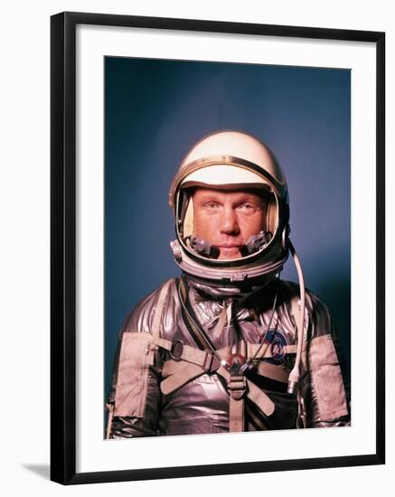 Astronaut John Glenn in a Mercury Program Pressure Suit and Helmet-Ralph Morse-Framed Premium Photographic Print