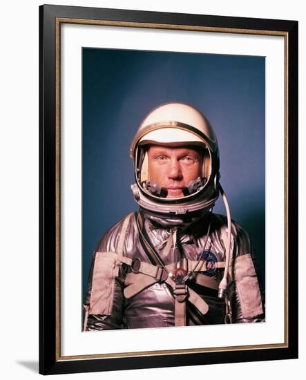 Astronaut John Glenn in a Mercury Program Pressure Suit and Helmet-Ralph Morse-Framed Premium Photographic Print