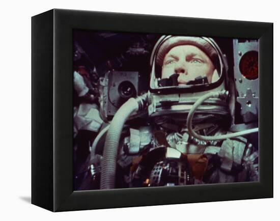 Astronaut John Glenn in Earth Orbit-null-Framed Stretched Canvas