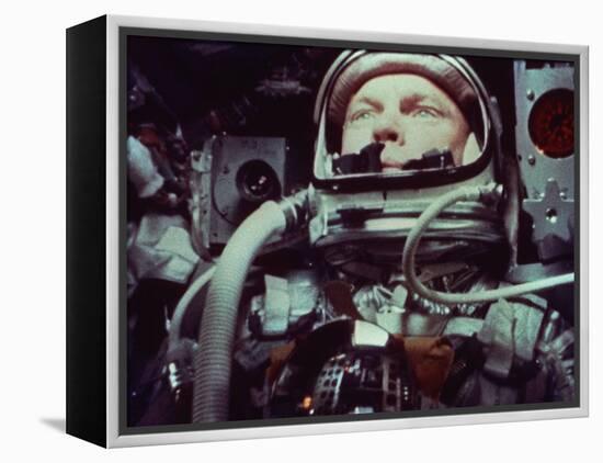 Astronaut John Glenn in Earth Orbit-null-Framed Stretched Canvas