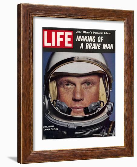 Astronaut John Glenn, Making of a Brave Man, February 2, 1962-Ralph Morse-Framed Photographic Print