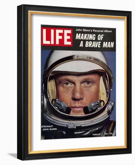 Astronaut John Glenn, Making of a Brave Man, February 2, 1962-Ralph Morse-Framed Photographic Print