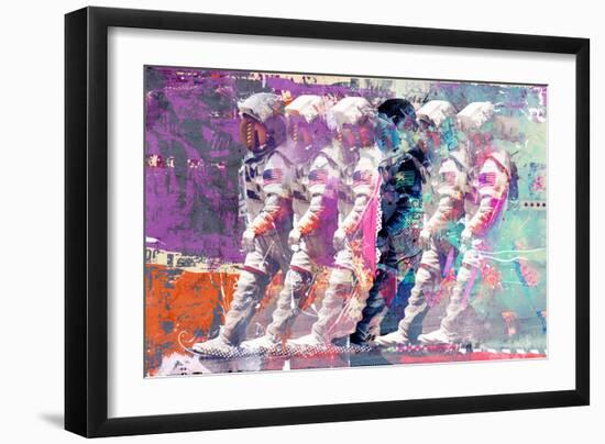 Astronaut Moonwalk, 2014 (mixed media on canvas)-Teis Albers-Framed Giclee Print