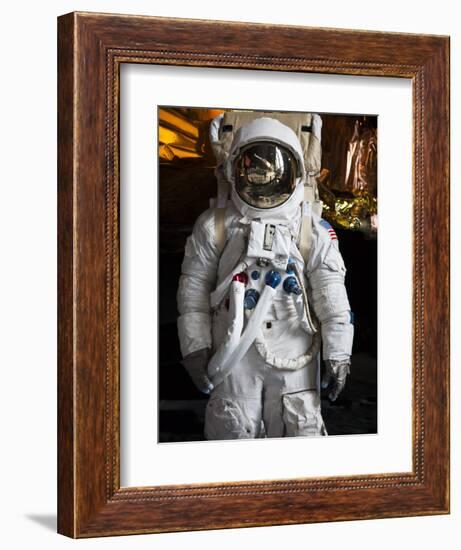 Astronaut Moonwalk Suit at the U.S. Space & Rocket Center, Huntsville, Alabama, USA-Walter Bibikow-Framed Photographic Print