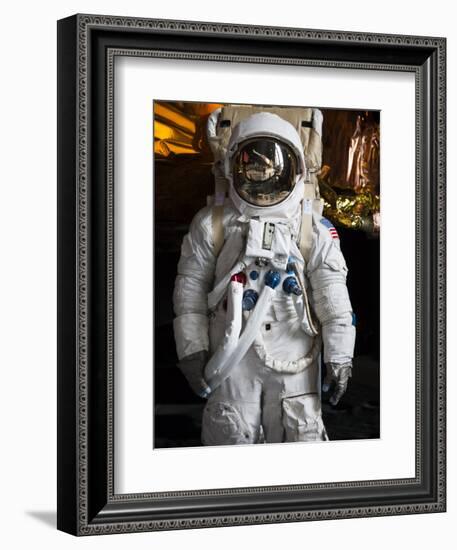 Astronaut Moonwalk Suit at the U.S. Space & Rocket Center, Huntsville, Alabama, USA-Walter Bibikow-Framed Photographic Print