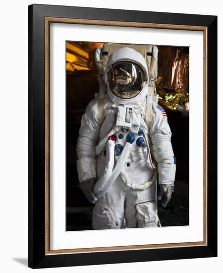 Astronaut Moonwalk Suit at the U.S. Space & Rocket Center, Huntsville, Alabama, USA-Walter Bibikow-Framed Photographic Print