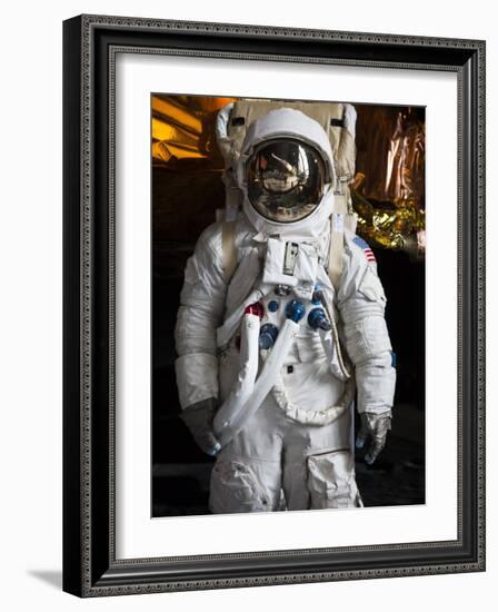 Astronaut Moonwalk Suit at the U.S. Space & Rocket Center, Huntsville, Alabama, USA-Walter Bibikow-Framed Photographic Print