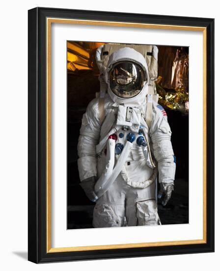 Astronaut Moonwalk Suit at the U.S. Space & Rocket Center, Huntsville, Alabama, USA-Walter Bibikow-Framed Photographic Print