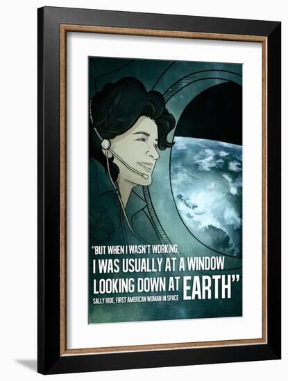 Astronaut Sally Ride Quote-Lynx Art Collection-Framed Art Print