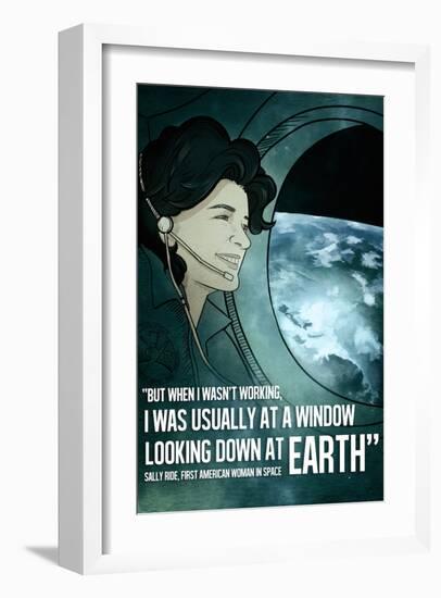 Astronaut Sally Ride Quote-Lynx Art Collection-Framed Art Print