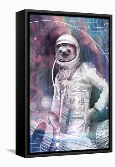 Astronaut Sloth-null-Framed Stretched Canvas