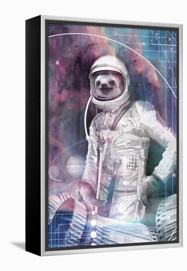 Astronaut Sloth-null-Framed Stretched Canvas