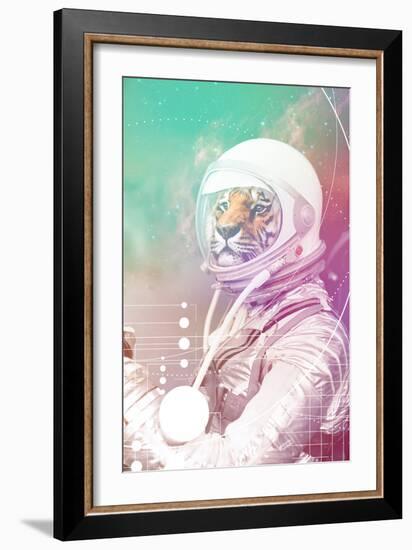 Astronaut Tiger-null-Framed Art Print