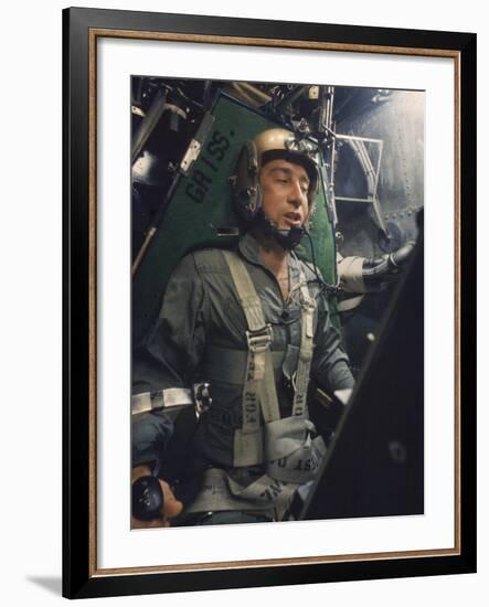 Astronaut Virgil "Gus" Grissom Strapped into a Centrifuge During a Simulated Space Flight-Ralph Morse-Framed Premium Photographic Print