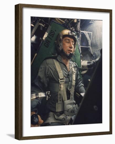 Astronaut Virgil "Gus" Grissom Strapped into a Centrifuge During a Simulated Space Flight-Ralph Morse-Framed Premium Photographic Print