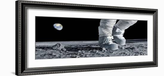 Astronaut Walking on the Moon-Detlev Van Ravenswaay-Framed Photographic Print