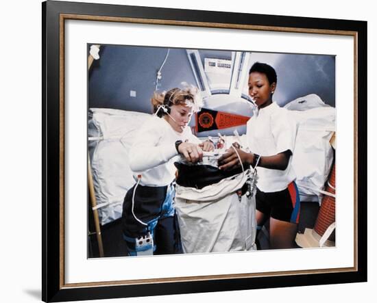 Astronauts Dr Jan Davis and Dr Mae Jemison, Mission Specialists on Space Shuttle Endeavor Mission-null-Framed Photo