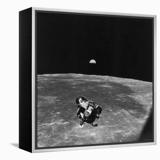 Astronauts in Apollo 11 Spacecraft, on Return Trip to Earth After Collecting Souvenirs-null-Framed Premier Image Canvas
