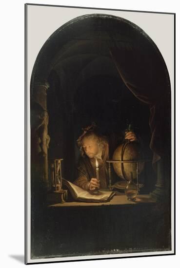 Astronomer by Candlelight, c.1650-Gerrit or Gerard Dou-Mounted Giclee Print