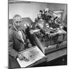 Astronomer Walter Baade Studying a Star Map-J^ R^ Eyerman-Mounted Photographic Print