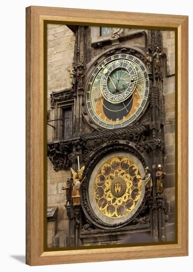 Astronomical Clock in Old Town Square in Prague, Czech Republic-Carlo Acenas-Framed Premier Image Canvas