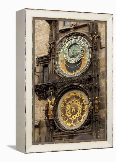 Astronomical Clock in Old Town Square in Prague, Czech Republic-Carlo Acenas-Framed Premier Image Canvas