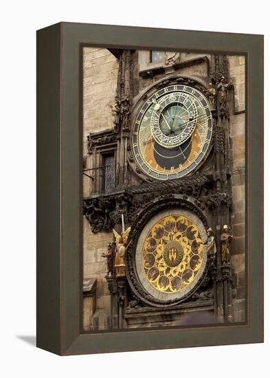 Astronomical Clock in Old Town Square in Prague, Czech Republic-Carlo Acenas-Framed Premier Image Canvas