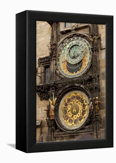 Astronomical Clock in Old Town Square in Prague, Czech Republic-Carlo Acenas-Framed Premier Image Canvas