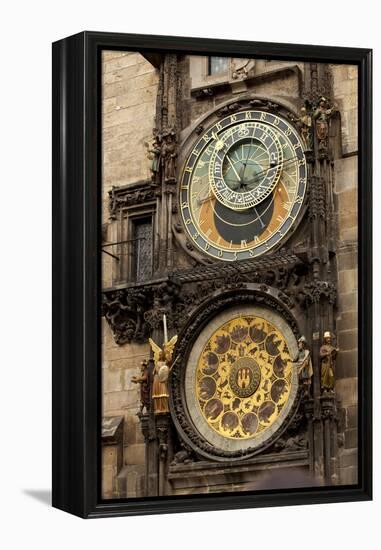 Astronomical Clock in Old Town Square in Prague, Czech Republic-Carlo Acenas-Framed Premier Image Canvas