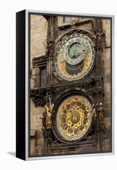 Astronomical Clock in Old Town Square in Prague, Czech Republic-Carlo Acenas-Framed Premier Image Canvas