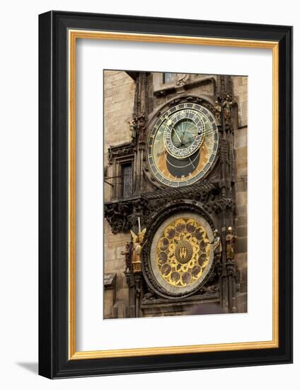 Astronomical Clock in Old Town Square in Prague, Czech Republic-Carlo Acenas-Framed Photographic Print