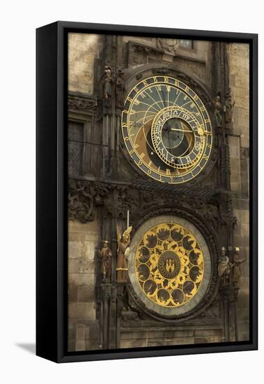 Astronomical Clock, Old Town Hall, Prague, Czech Republic, Europe-Angelo-Framed Premier Image Canvas