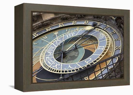 Astronomical Clock, Old Town Hall, Prague, Czech Republic, Europe-Angelo-Framed Premier Image Canvas