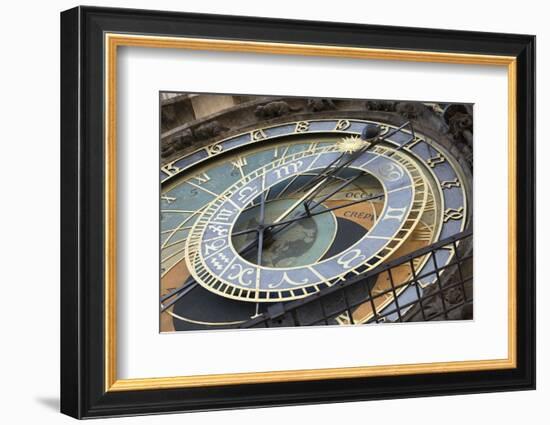 Astronomical Clock, Old Town Hall, Prague, Czech Republic, Europe-Angelo-Framed Photographic Print