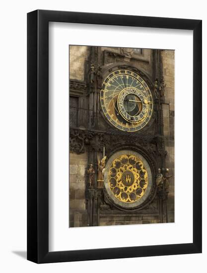Astronomical Clock, Old Town Hall, Prague, Czech Republic, Europe-Angelo-Framed Photographic Print