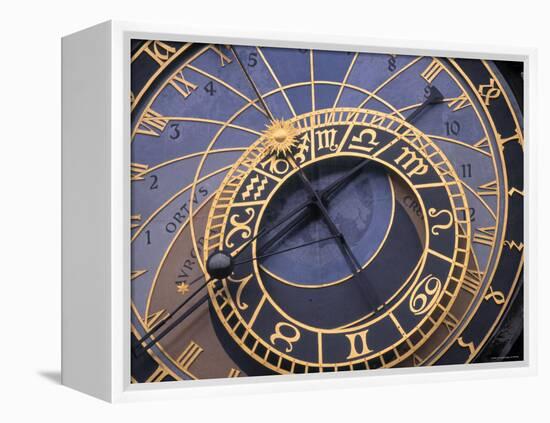 Astronomical Clock, Old Town Hall, Prague, Czech Republic-Jon Arnold-Framed Premier Image Canvas