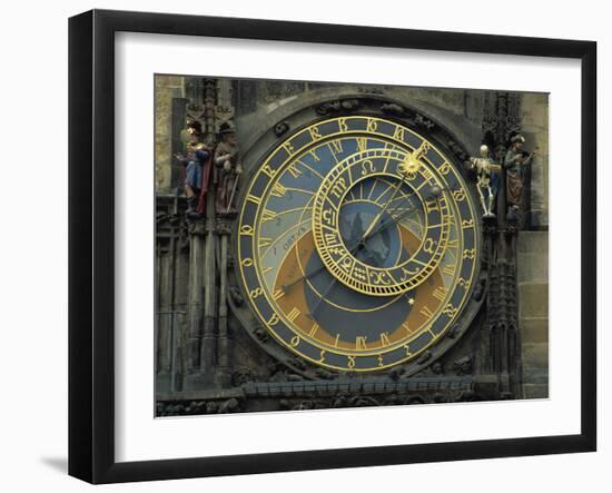 Astronomical Clock, Old Town Square, Prague, Czech Republic, Europe-Strachan James-Framed Photographic Print