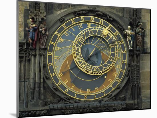 Astronomical Clock, Old Town Square, Prague, Czech Republic, Europe-Strachan James-Mounted Photographic Print