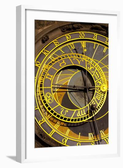 Astronomical Clock on the Town Hall, Old Town Square, Prague, Czech Republic, Euruope-Miles Ertman-Framed Photographic Print