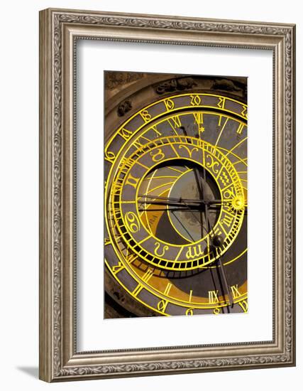 Astronomical Clock on the Town Hall, Old Town Square, Prague, Czech Republic, Euruope-Miles Ertman-Framed Photographic Print