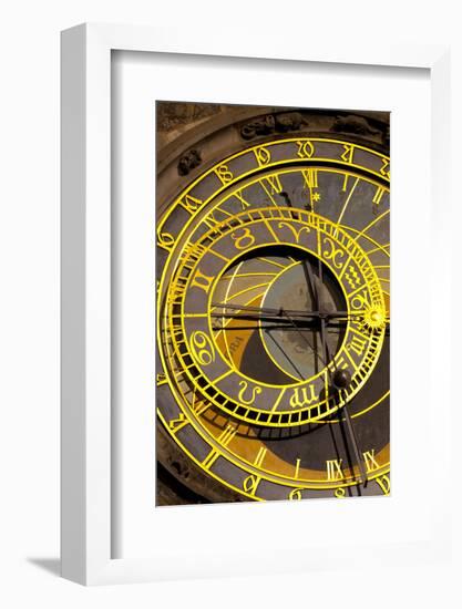 Astronomical Clock on the Town Hall, Old Town Square, Prague, Czech Republic, Euruope-Miles Ertman-Framed Photographic Print