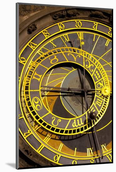 Astronomical Clock on the Town Hall, Old Town Square, Prague, Czech Republic, Euruope-Miles Ertman-Mounted Photographic Print