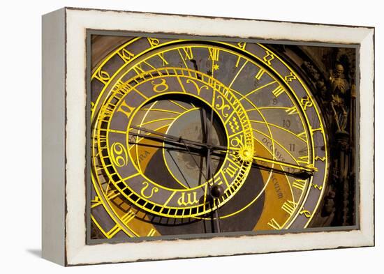 Astronomical Clock on the Town Hall, Old Town Square, Prague, Czech Republic-Miles Ertman-Framed Premier Image Canvas