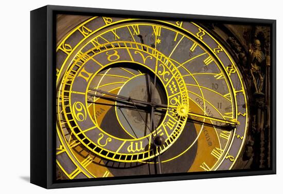 Astronomical Clock on the Town Hall, Old Town Square, Prague, Czech Republic-Miles Ertman-Framed Premier Image Canvas